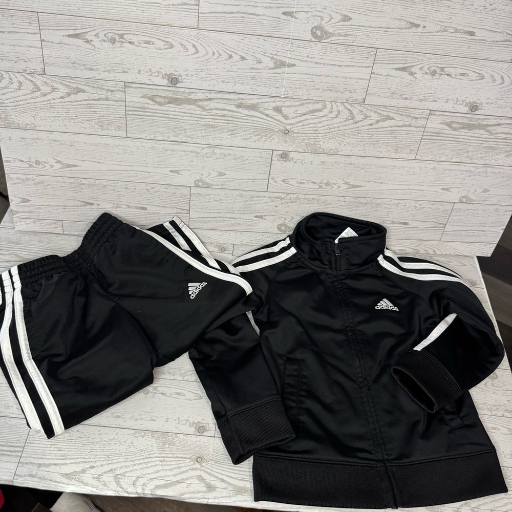 Adidas Black and White Track Athletic Set